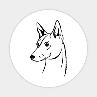 Basenji (Black and White) Magnet